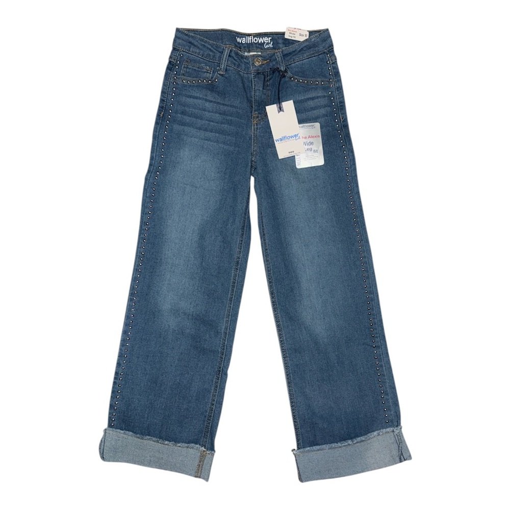 🌸👖 Wallflower Girls Alexis Studded Wide-Leg Jeans | Size 10 | NWT ✨
